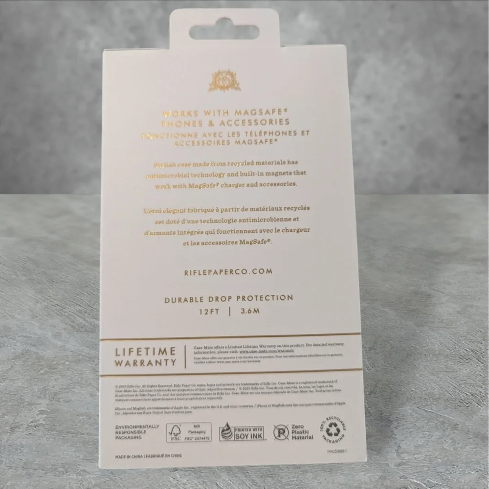 Y5. Rifle Paper Co Case Apple iPhone 15 Pro Petite Fleurs -See Full Description